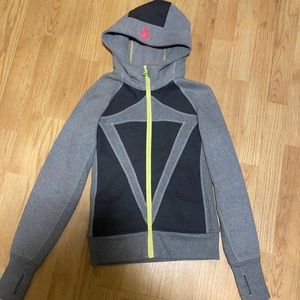 Grey Ivivva Jacket with Hood. Size 10 (kids)